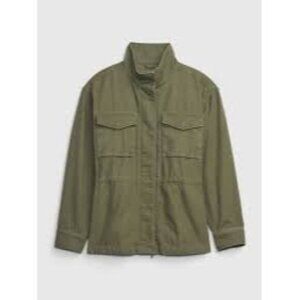 Gap Women's Green Army Utility‎ Jacket with Snap Buttons Size Small